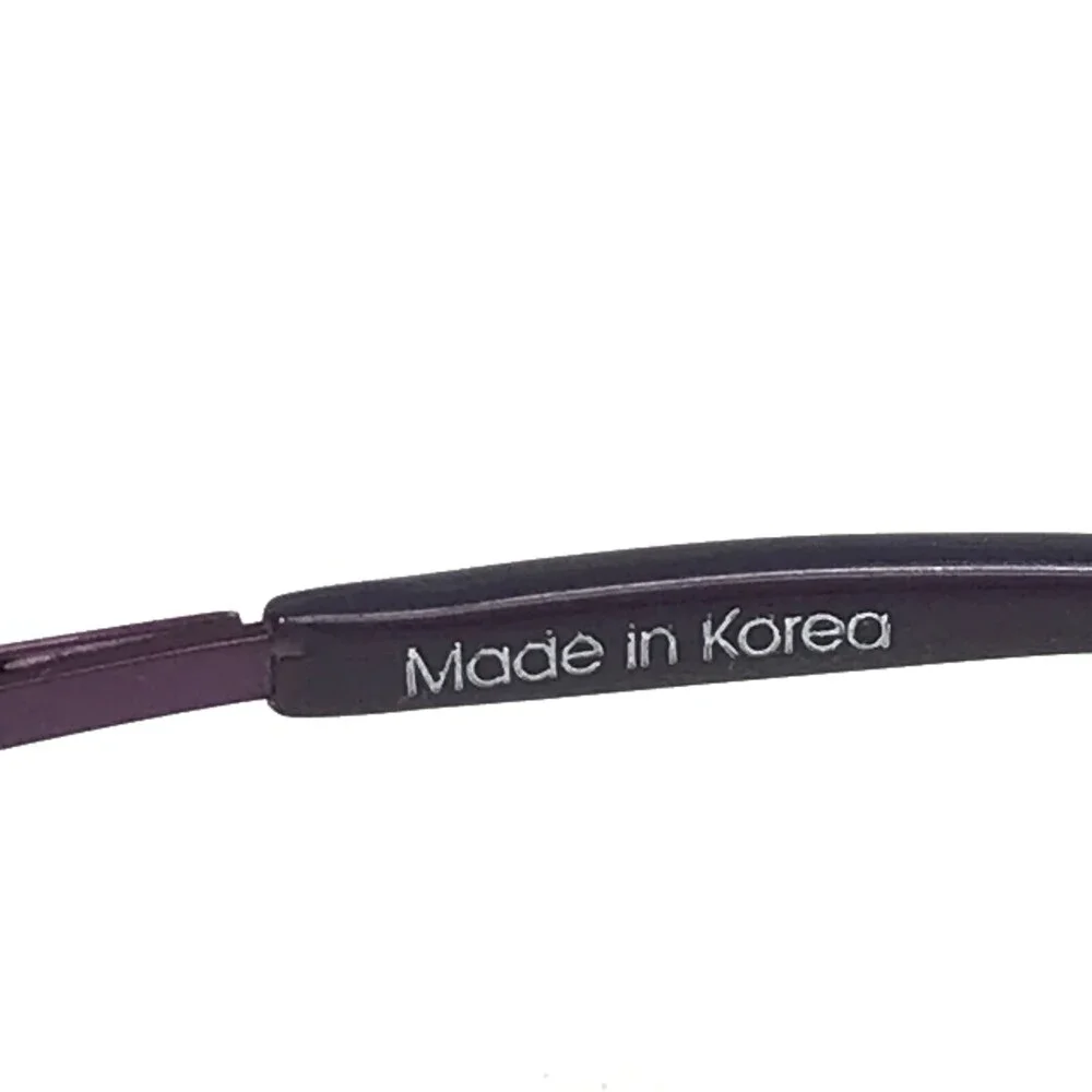 Alfred Sung Eyeglasses Frames AS4995 PLM CEN Purple Plum Wavy Arms 49-17-135